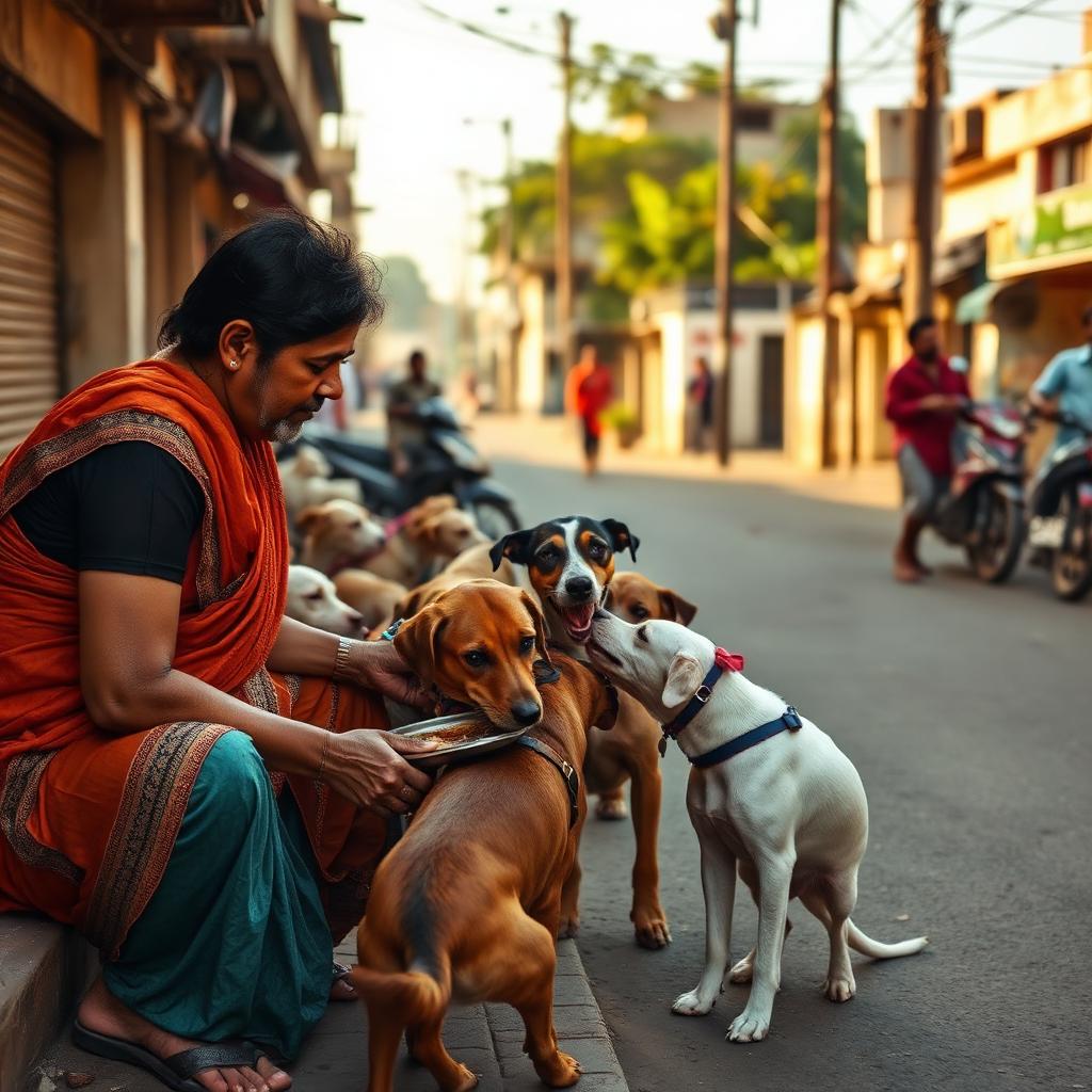 Feeding 300 dogs through the monsoon.